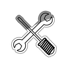 Construction tools equipment icon vector illustration graphic design