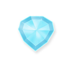 Blue diamond symbol.  Diamonds illustration in a flat style.  Set diamonds isolated.