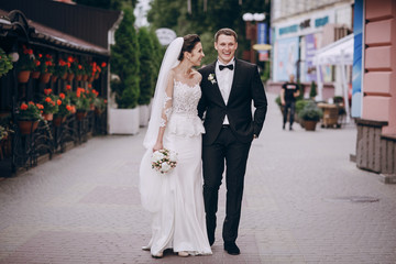 Naklejka premium bride and groom