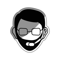 Call center and customer service icon vector illustration graphic design