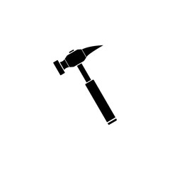 Hammer solid icon, build & repair elements, construction tool, a filled pattern on a white background, eps 10.