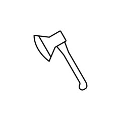 Axe line icon, build & repair elements, construction tool, a linear pattern on a white background, eps 10.