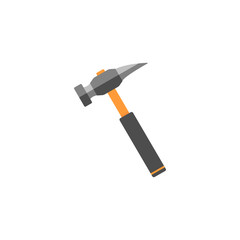 Hammer flat icon, build & repair elements, construction tool, a colorful solid pattern on a white background, eps 10.