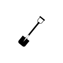 Shovel solid icon, build & repair elements, construction tool, a filled pattern on a white background, eps 10.