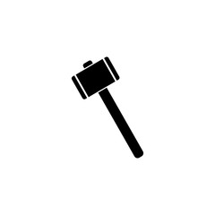 Mallet solid icon, build & repair elements, construction tool, a filled pattern on a white background, eps 10.
