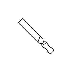 File and rasp tool line icon, build & repair elements, construction tool, a linear pattern on a white background, eps 10.