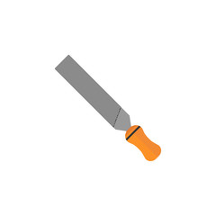File and rasp flat icon, build & repair elements, construction tool, a colorful solid pattern on a white background, eps 10.