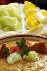 Gazpacho جازباتشو Γκασπάτσο 가스파초 גספצ'ו Гаспачо 西班牙凍湯 กัซปาโช Gaspacho ガスパチョ Gastronomía de España Spanish cuisine Spanische Küche Spanska köket Spaanse keuken Cucina spagnola