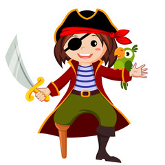 Pirate with parrot