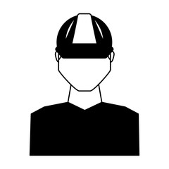 worker avatar with safety suit vector illustration design