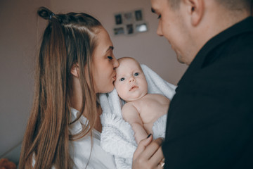 young family with infant