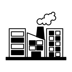 factory plant industrial building vector illustration design