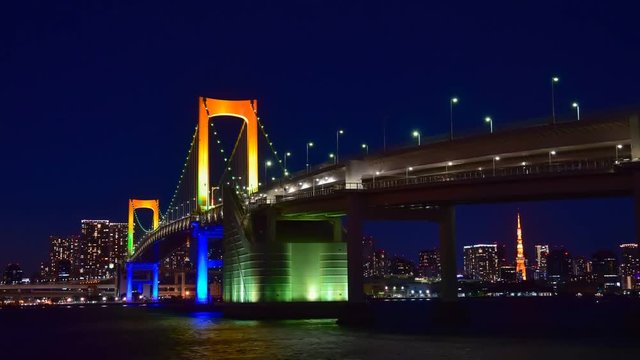 東京　お台場　レインボーブリッジ・スペシャルライトアップ