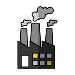 factory plant industrial building vector illustration design