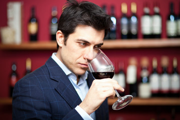 Sommelier tasting wine