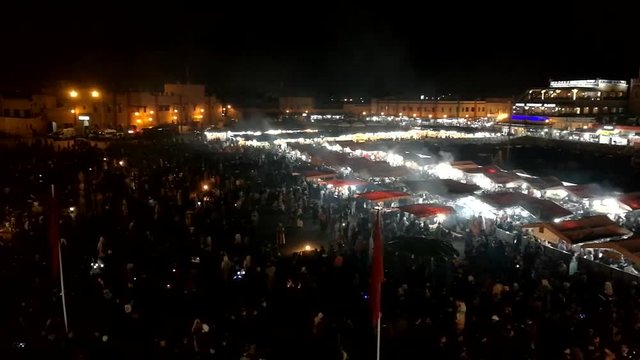 sqare jemaa el fna in time laps
