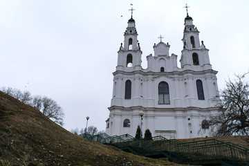 St. Sophia's Cathedral, the city of Polotsk, Vitebsk region, Belarus, March, 2015, spring, March 8,