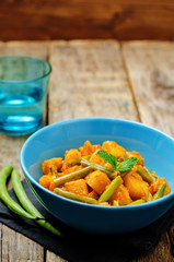 Coconut green beans potatoes curry