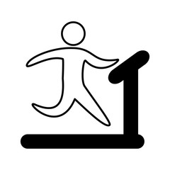runner athlete silhouette icon vector illustration design