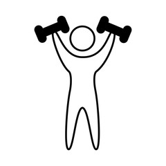weight lifting athlete silhouette vector illustration design