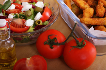 Fresh salad boll.