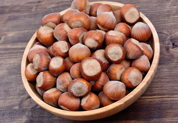 Hazelnuts in a bowl