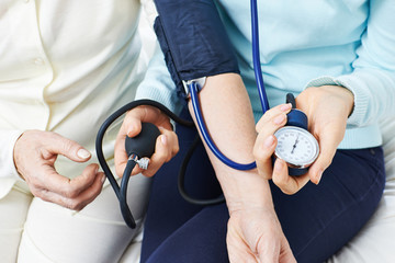 Blood pressure monitoring on arm