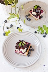 Blueberry lime cheesecake