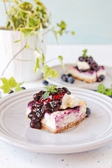 Blueberry lime cheesecake