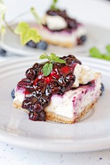 Blueberry lime cheesecake