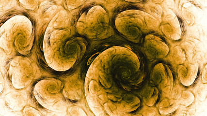 Unusual plants. Streams of lava. 3D surreal illustration. Sacred geometry. Mysterious psychedelic relaxation pattern. Fractal abstract texture. Digital artwork graphic astrology magic