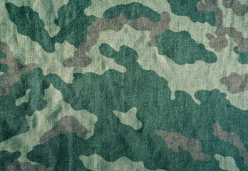 Weathered camouflage cloth texture.