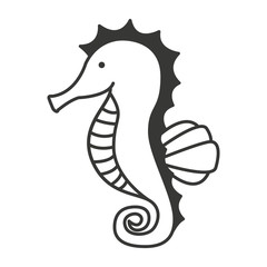 seahorse animal isolated icon vector illustration design