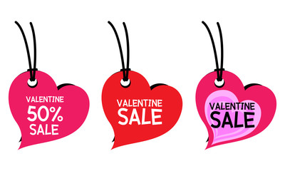 heart tag with sale promotion word