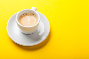 Coffee on yellow