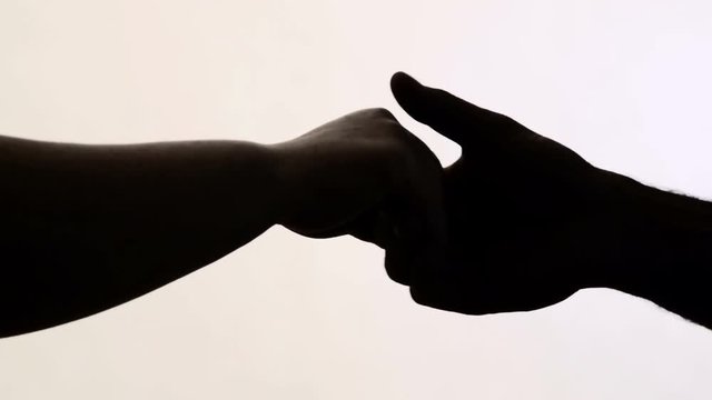 woman and man, take the hand