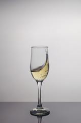 Splash in a glass of champagne