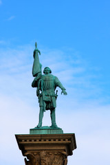 amasing detail on ancient building in Stockholm used as city hall - Birger Jarl statue