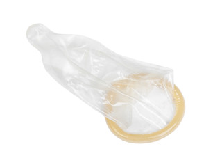 Used condom isolated