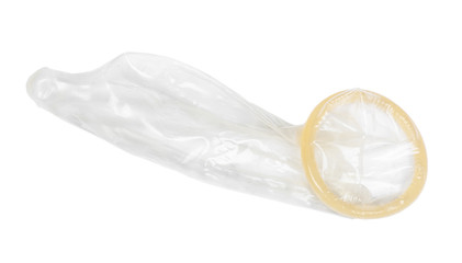Used condom isolated