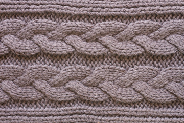 Fototapeta na wymiar Close-up shot of a grey-brownish scarf