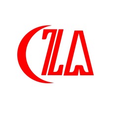 initial letter ZA logo vector red color
