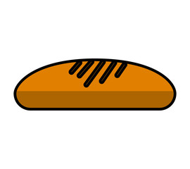 delicious bread isolated icon vector illustration design