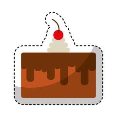 delicious sweet cake icon vector illustration design