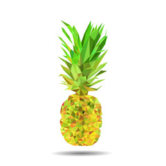 Vector polygonal pineapple 