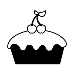 delicious sweet cake icon vector illustration design