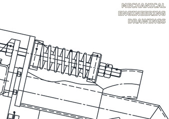 Mechanical engineering drawings. Background for inscription. Cover, Corporate Identity