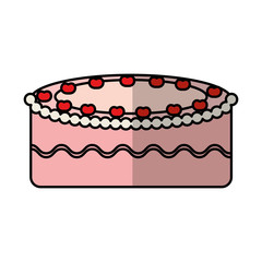 delicious sweet cake icon vector illustration design