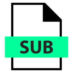 Obraz premium File Name Extension SUB Type