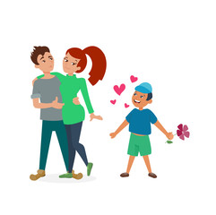 Couple in love vector set.